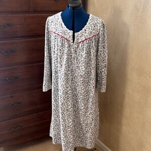 Aria Red Cardinal cotton flannel nightgown.